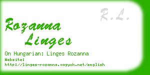 rozanna linges business card